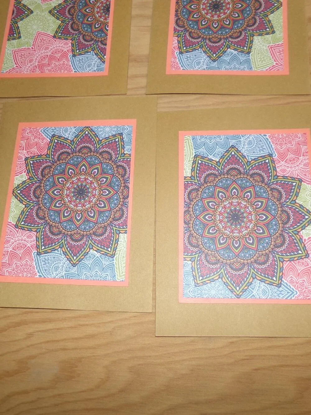 Handmade NWT Set of 12 Mandala Notecards